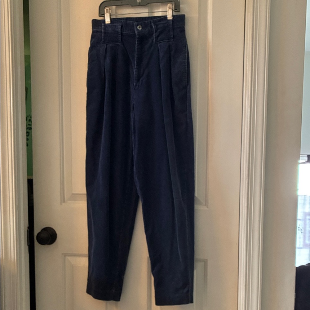 Vintage WoMen's French Navy Blue Corduroy Pants